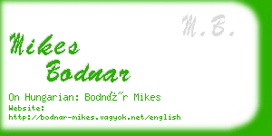 mikes bodnar business card